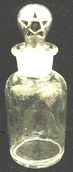 Pentacle Clear Glass Altar Bottle