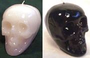 Black or White Skull Candle