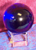 Crystal Ball 60mm Dark Blue with Crystal Stand