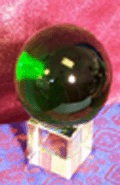 Crystal Ball 60mm Green with Crystal Stand